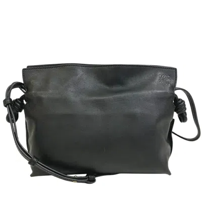 Pre-owned Loewe Black Leather Clutch Bag Pouch Shoulder Bag ()