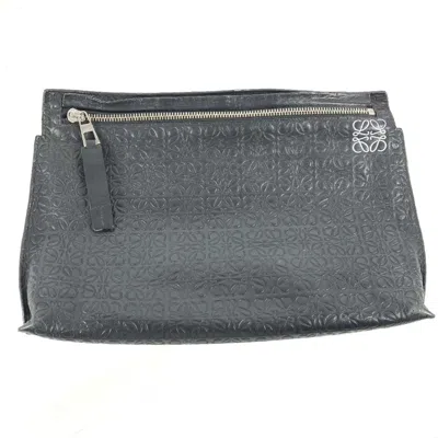 Pre-owned Loewe Black Leather Clutch Bag ()
