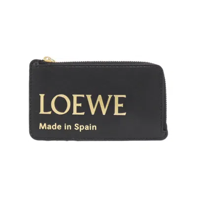 Pre-owned Loewe Black Leather Coin Purse/coin Case ()