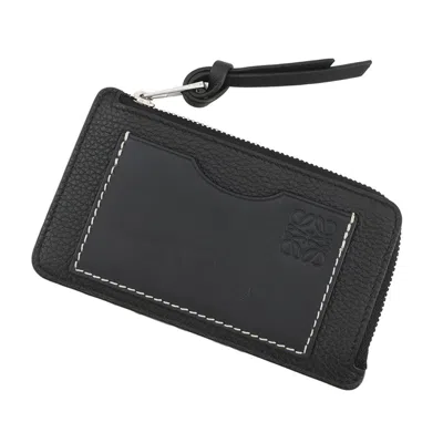 Pre-owned Loewe Black Leather Coin Purse/coin Case ()