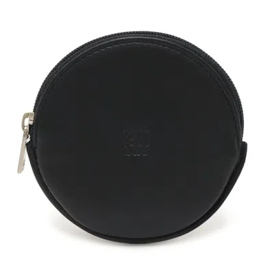Pre-owned Loewe Black Leather Coin Purse/coin Case ()