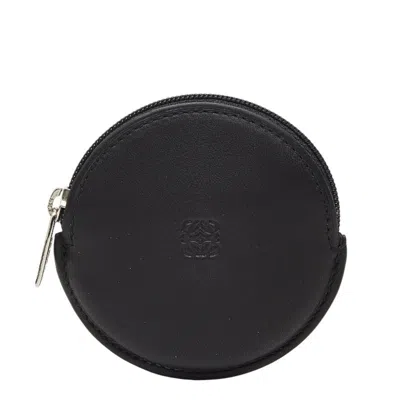 Pre-owned Loewe Black Leather Coin Purse/coin Case ()