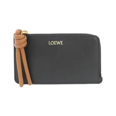 Pre-owned Loewe Black Leather Coin Purse/coin Case ()
