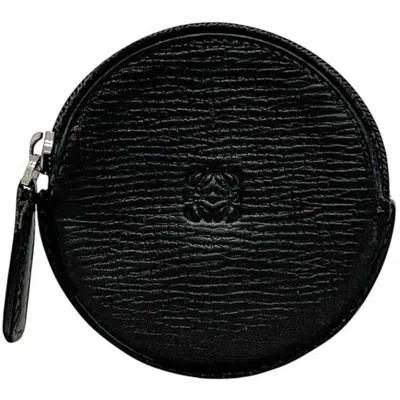 Pre-owned Loewe Black Leather Coin Purse/coin Case ()