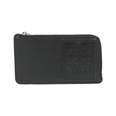 Pre-owned Loewe Black Leather Coin Purse/coin Case ()
