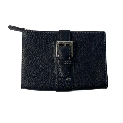 Pre-owned Loewe Black Leather Coin Purse/coin Case ()