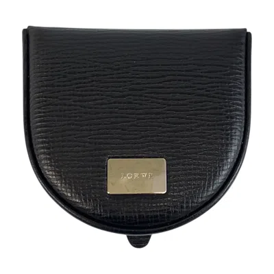 Pre-owned Loewe Black Leather Coin Purse/coin Case ()