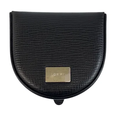 Pre-owned Loewe Black Leather Coin Purse/coin Case ()