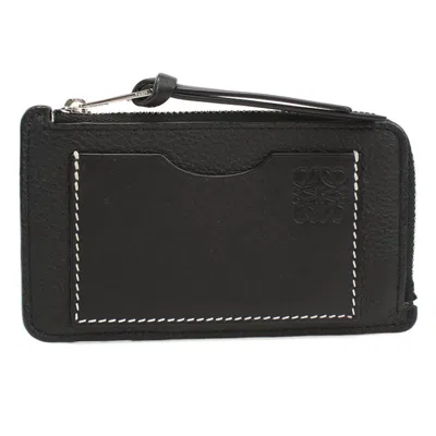 Pre-owned Loewe Black Leather Coin Purse/coin Case ()