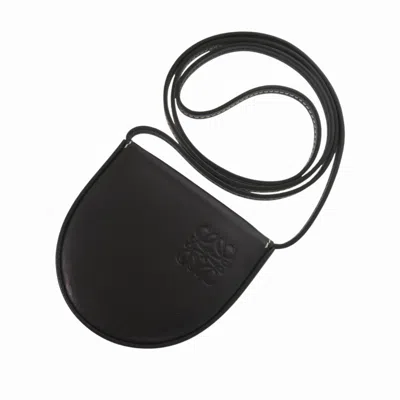 Pre-owned Loewe Black Leather Coin Purse/coin Case ()