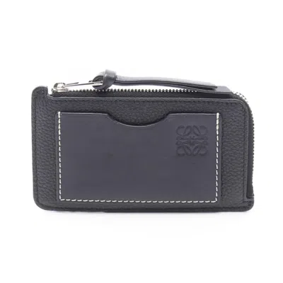 Pre-owned Loewe Black Leather Coin Purse/coin Case ()