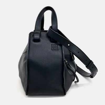 Pre-owned Loewe Black Leather Hammock Bag Medium