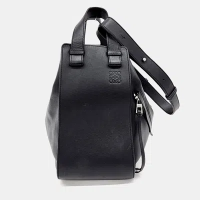 Pre-owned Loewe Black Leather Hammock Bag Medium