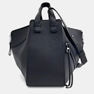 Pre-owned Loewe Black Leather Hammock Bag Small