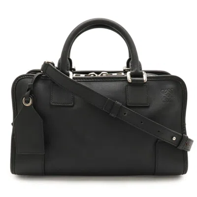 Pre-owned Loewe Black Leather Handbag Shoulder Bag ()