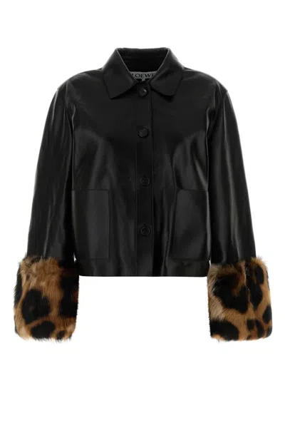 LOEWE BLACK LEATHER JACKET