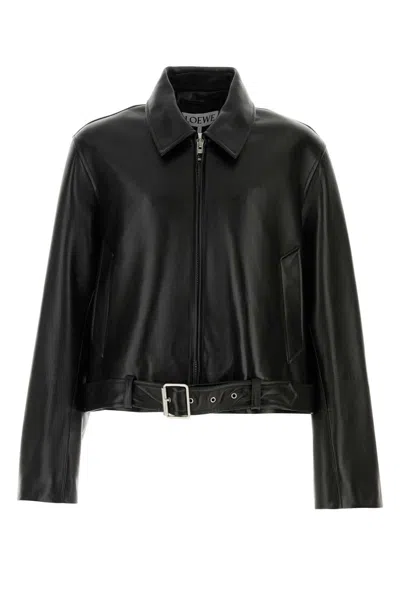 LOEWE BLACK LEATHER JACKET