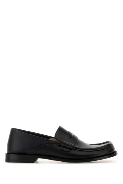 LOEWE MEN BLACK LEATHER LOAFERS, 11 LUXURY LOAFERS & DRIVERS FOR MEN DARVEYS