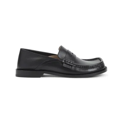 LOEWE MEN BLACK LEATHER LOAFERS, 9 LUXURY LOAFERS & DRIVERS FOR MEN DARVEYS