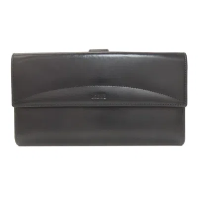 Pre-owned Loewe Black Leather Long Wallet (bi-fold) ()
