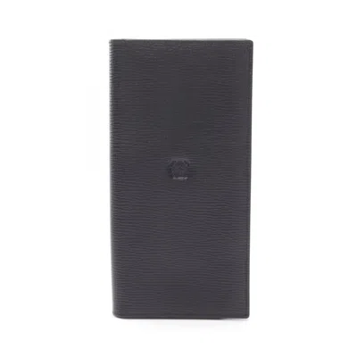 Pre-owned Loewe Black Leather Long Wallet (bi-fold) ()