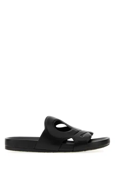Loewe Black Leather Paula S Ibiza Ease Monogram Slippers