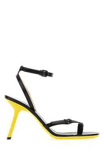 Pre-owned Loewe Black Leather Petal Sandals