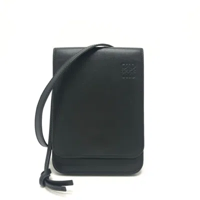 Pre-owned Loewe Black Leather Pochette Shoulder Bag ()