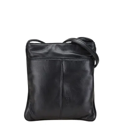 Pre-owned Loewe Black Leather Pochette Shoulder Bag ()