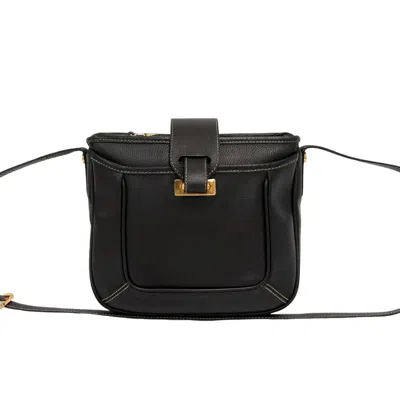 Pre-owned Loewe Black Leather Pochette Shoulder Bag ()