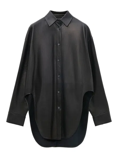 Loewe Black Leather Shirt