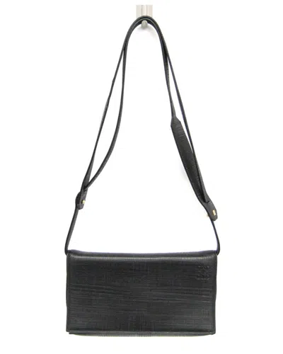 Pre-owned Loewe Black Leather Shoulder Bag (authentic Pre-loved)