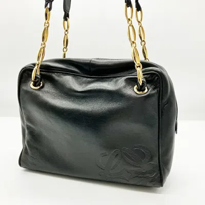 Pre-owned Loewe Black Leather Shoulder Bag ()