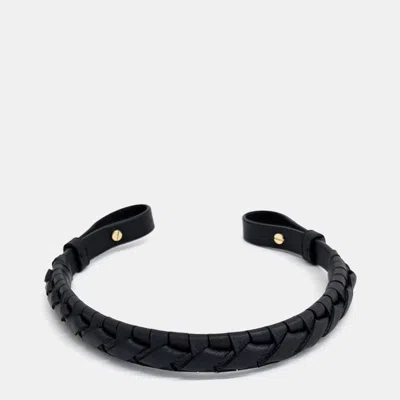 Pre-owned Loewe Black Leather Strap