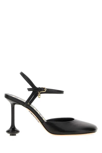 Loewe Black Leather Tory Pumps