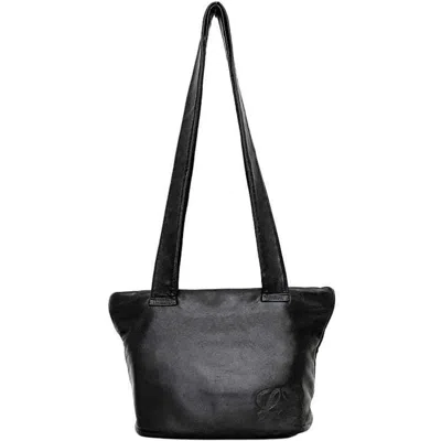 Pre-owned Loewe Black Leather Tote Bag ()