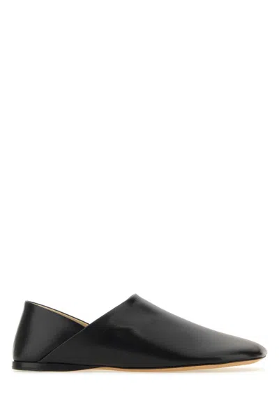 LOEWE LOEWE BLACK LEATHER TOY LOAFERS