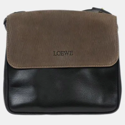 Pre-owned Loewe Black Leather Velasquez Shoulder Bag
