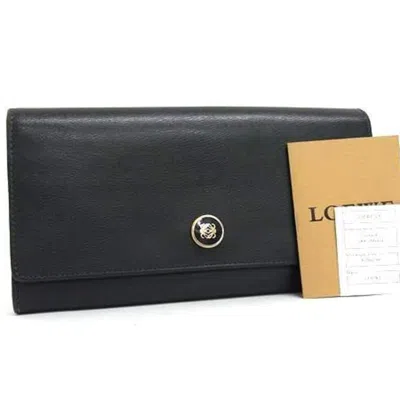 Pre-owned Loewe Black Leather Wallet (bi-fold) ()
