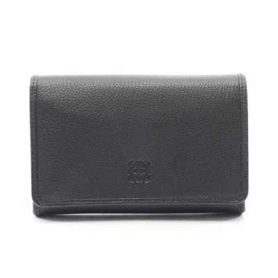 Pre-owned Loewe Black Leather Wallet (bi-fold) ()