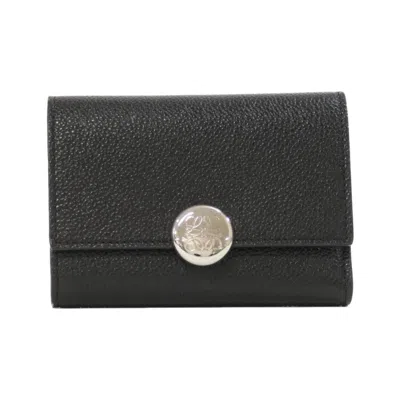 Pre-owned Loewe Black Leather Wallet (bi-fold) ()