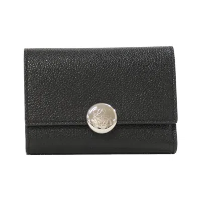 Pre-owned Loewe Black Leather Wallet (bi-fold) ()