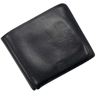 Pre-owned Loewe Black Leather Wallet (bi-fold) ()