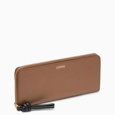 Loewe Black Leather Zip-around Wallet For Women