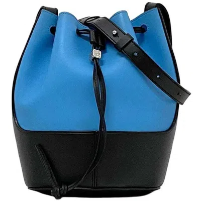 Pre-owned Loewe Black Light Blue Leather Shoulder Bag ()