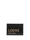 Loewe Black Logo-embossed Leather Card Holder In Black