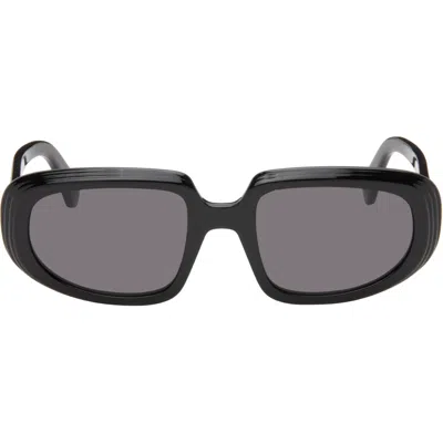 Loewe ブラック Mini Anagram Steps スクエアサングラス In Shiny Black / Smoke