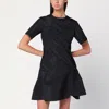 Loewe Mini Dress In Luxurious Polyester-silk Blend In Black