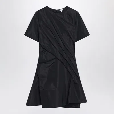 Loewe Women Twisted Dress In Silk Blend Taffeta In Black
