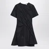 Loewe Mini Dress In Luxurious Polyester-silk Blend In Black